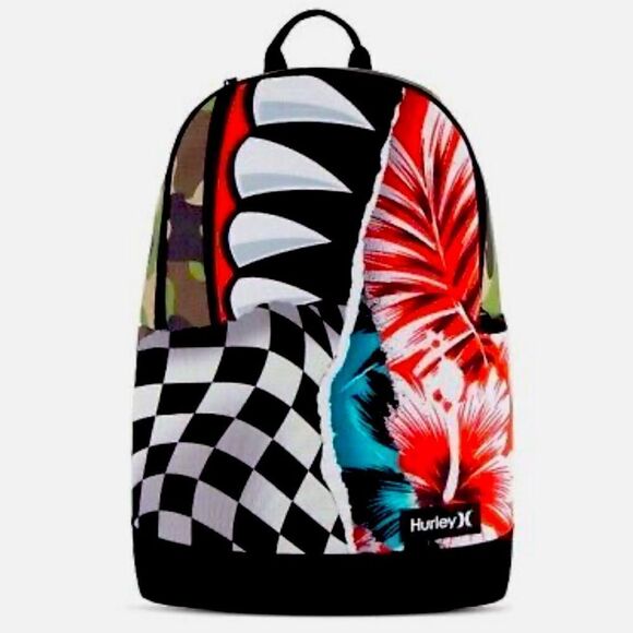 Hurley Multicolor Print Mash Up Graphic Backpack - Picture 1 of 4